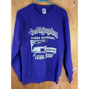 Vintage Worthington Indiana High School Ramblers Crewneck Sweater Medium USA